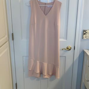 Calvin Klein sleeveless soft dusty pink knit dress